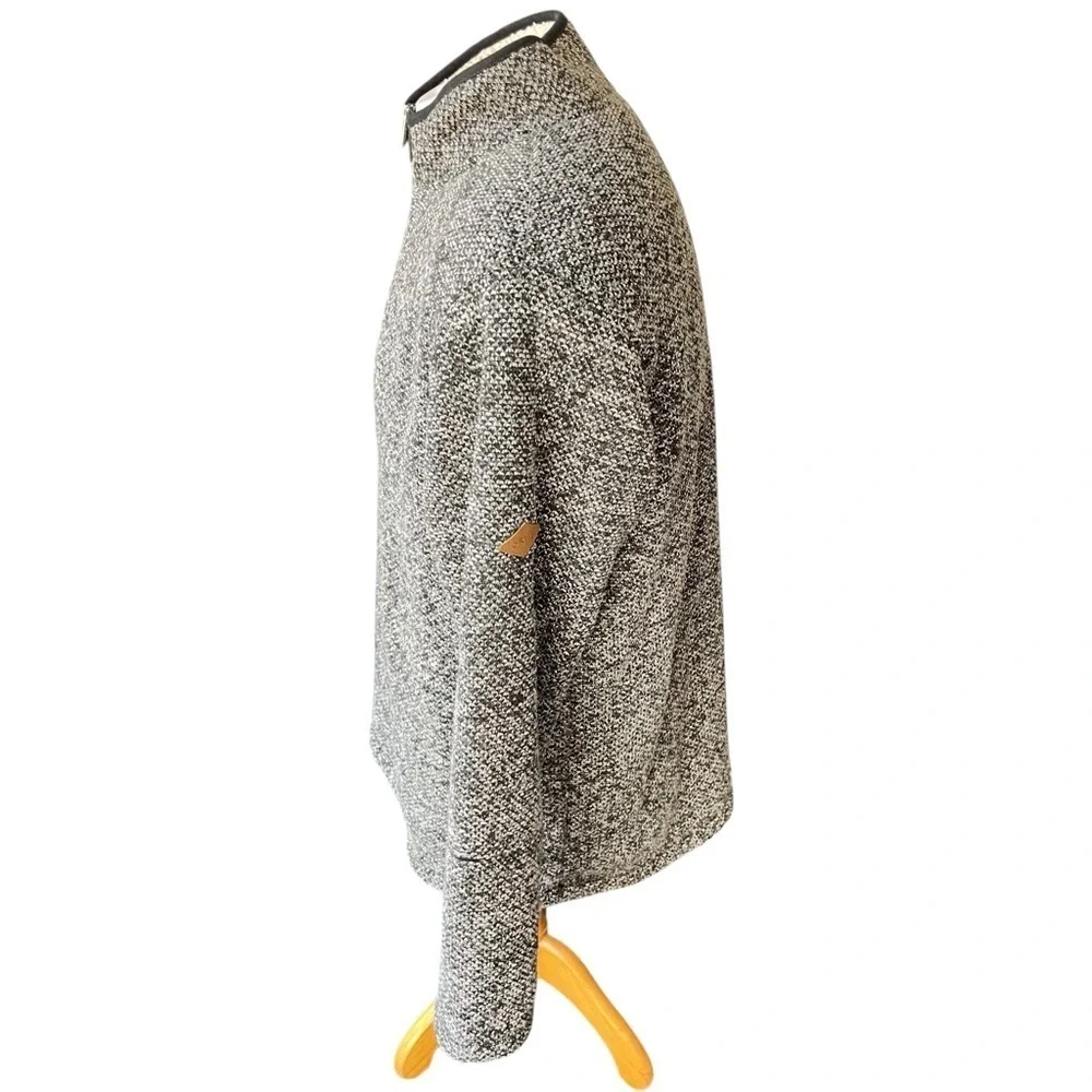 Orvis Classic Collection Men’s XL Gray Sherpa-Lined Quarter Zip Pullover Sweater
